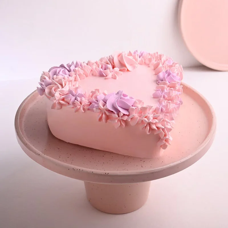 Floral Heart Pink Choco Cake Delice 