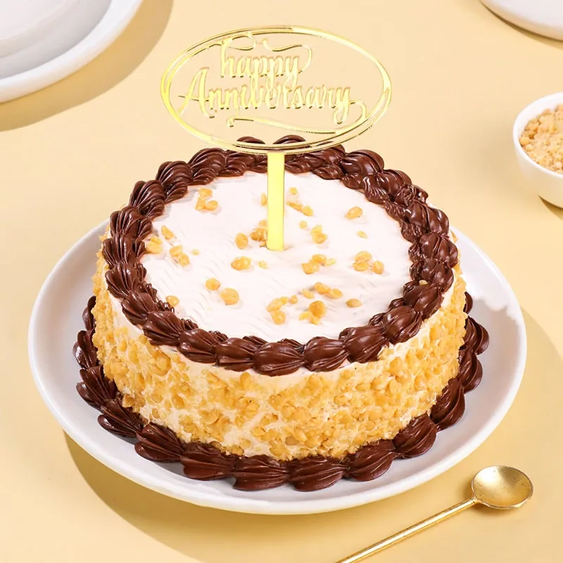 Nutty Butterscotch Anniversary Cake Delice