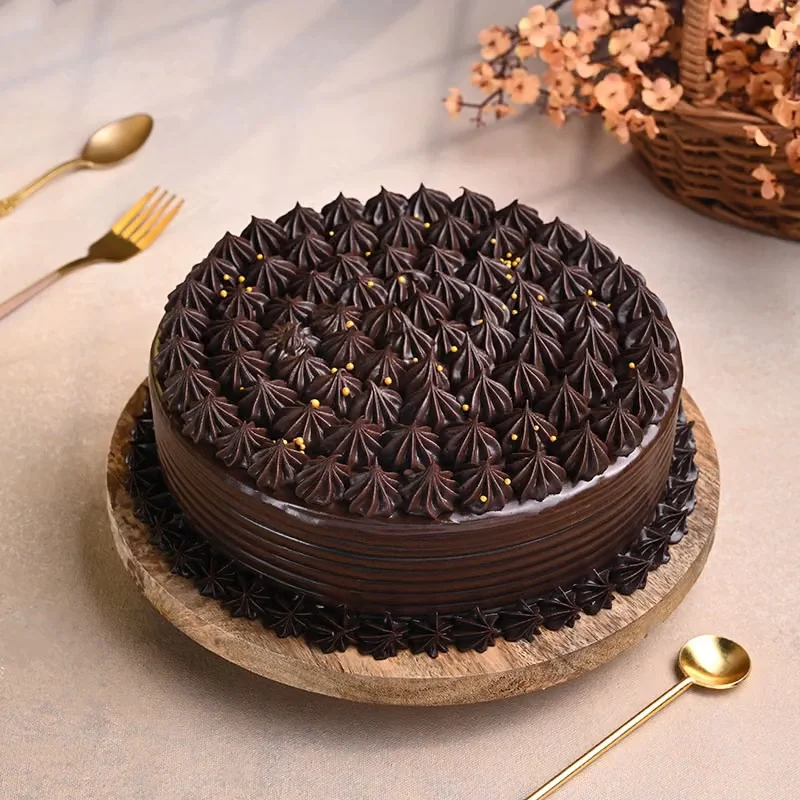 Chocolate Cake With Golden Sprinkles Delice
