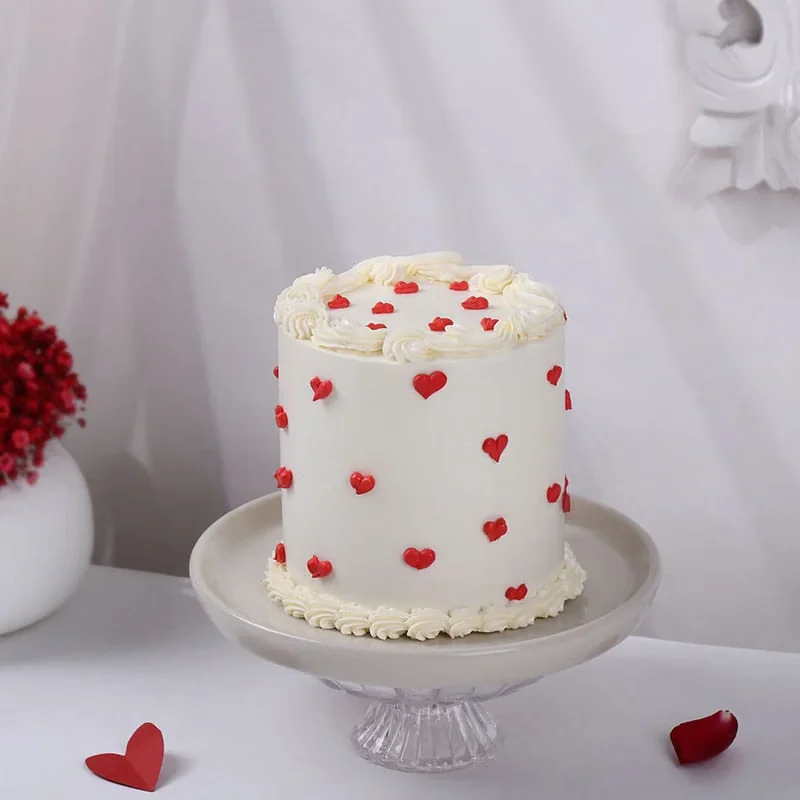 Romantic Hearts Butterscotch Cake Delice 