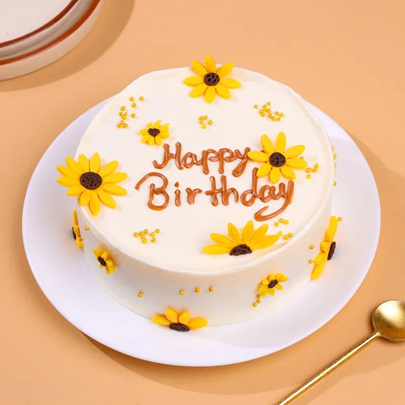 Sunflower Birthday Delight Cake Sweet 