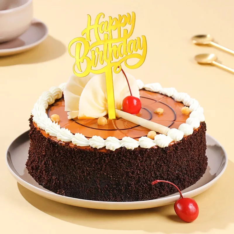 Happy Birthday Butterscotch Cake Delice