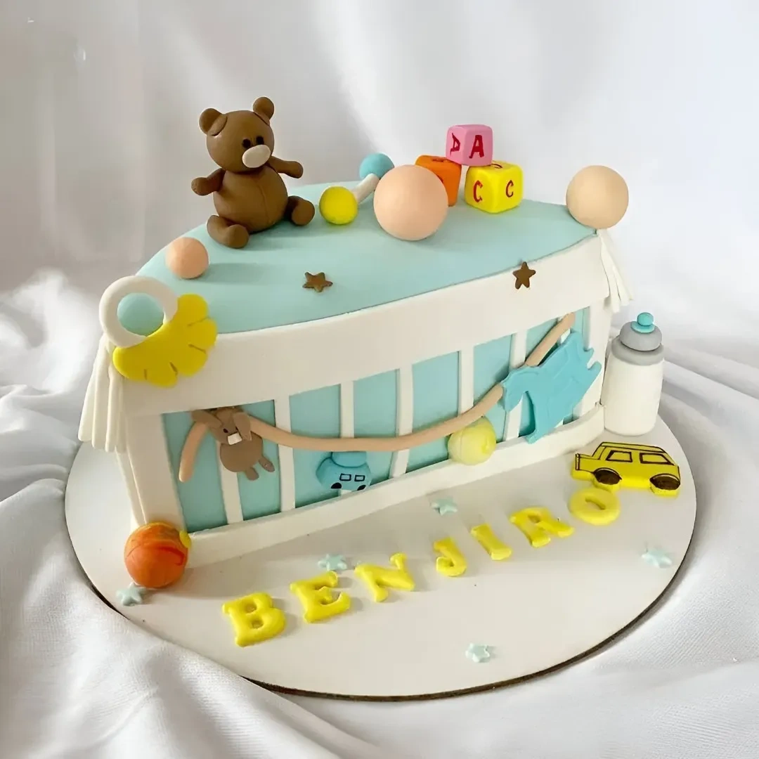 Blue Theme Half Birthday Cake Wonder