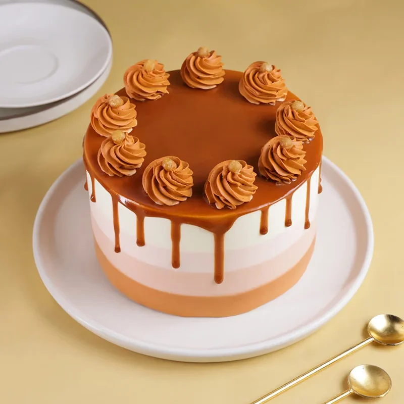 Butterscotch Swirls Drip Cake Sweet 