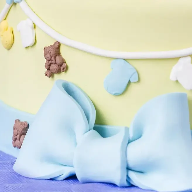 Blue Baby Shoes Truffle Cake  Delice 1 Kg 