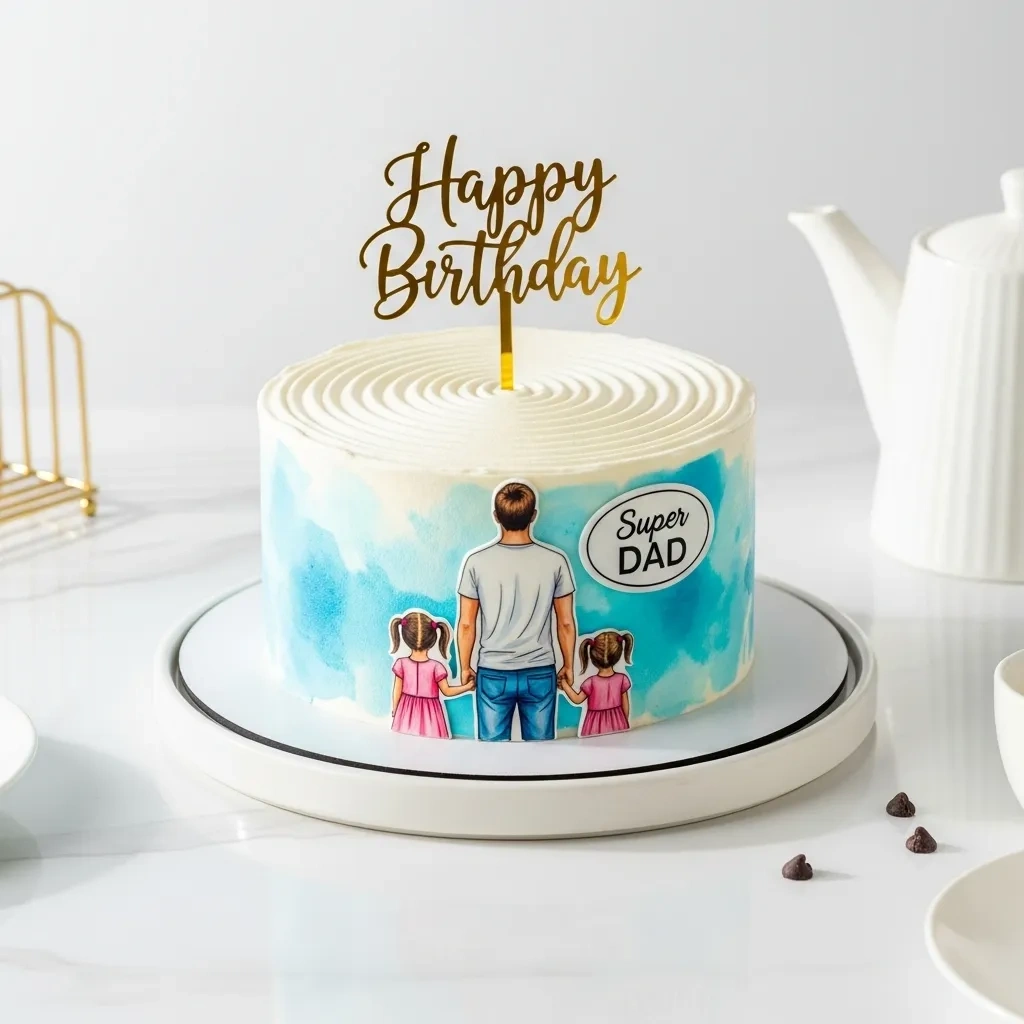 Super Dad Cake for Birthday Dream