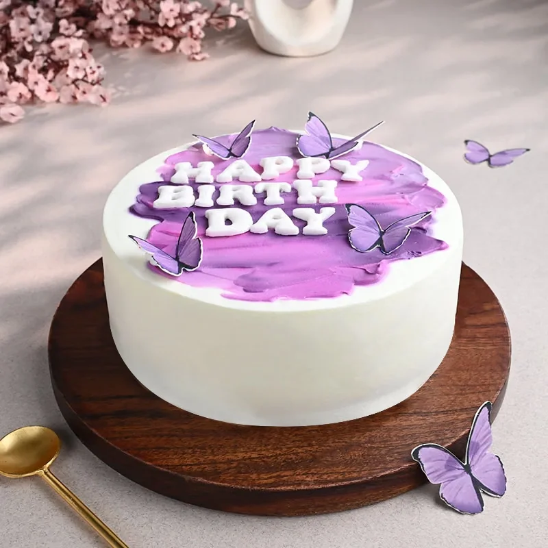 Purple Butterfly Birthday Cake Delice 