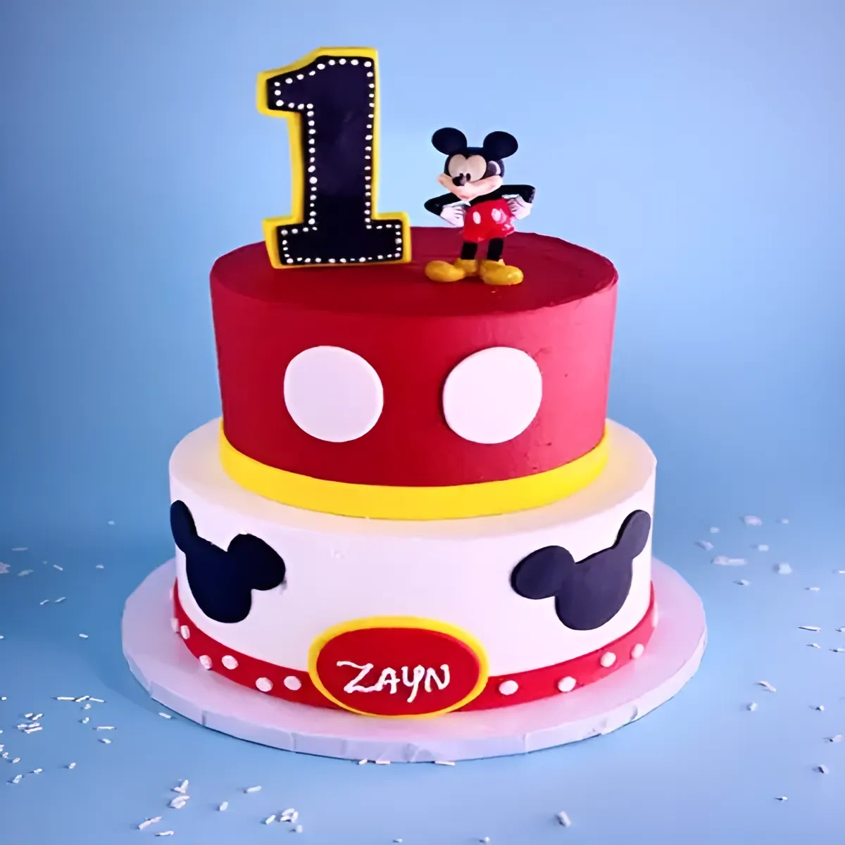 1st Birthday Mickey Theme Cake Fantasy