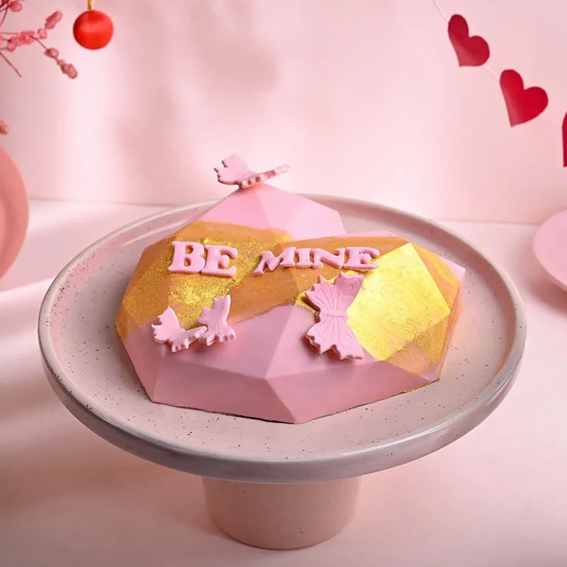 Golden Blush Pinata Heart Cake Sweet