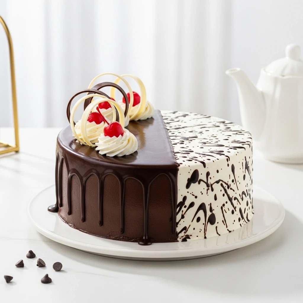 Chocolate Vanilla Duet Cake Magic