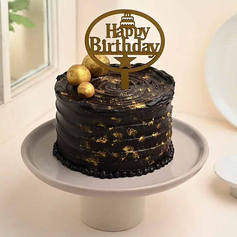 Golden Choco Balls Birthday Chocolate Cake Delice 