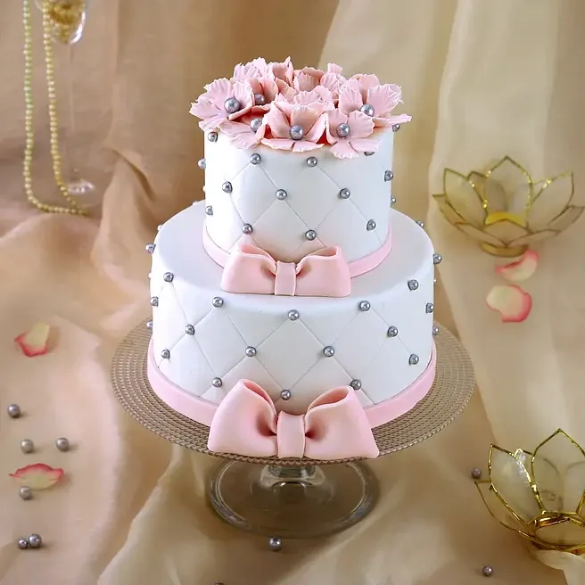 pinkbow2tiertrufflecake3kg1
