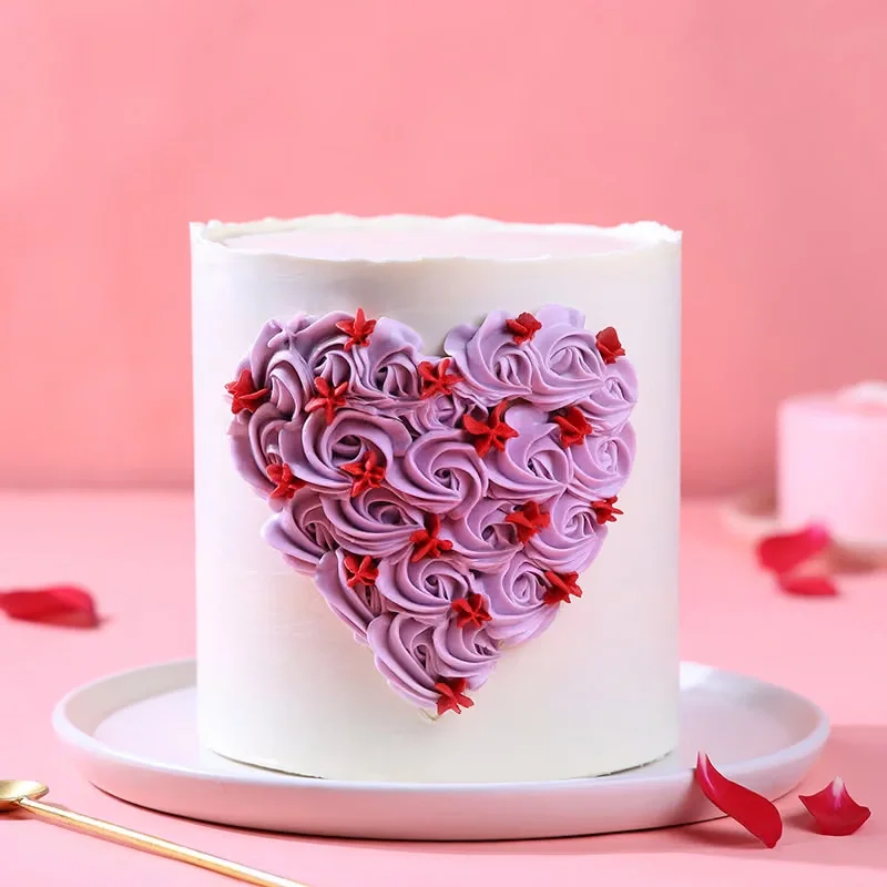 Lavender Love Heart Chocolate Cake Delice