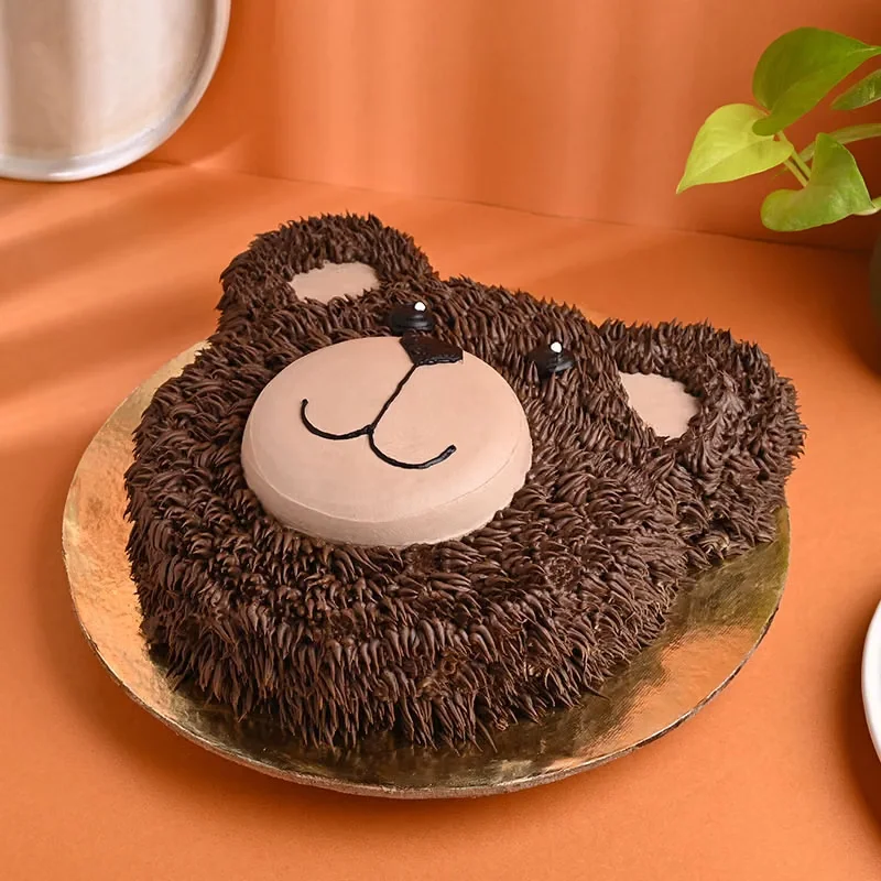 Playful Bear Face Designer Theme Cake Delice
