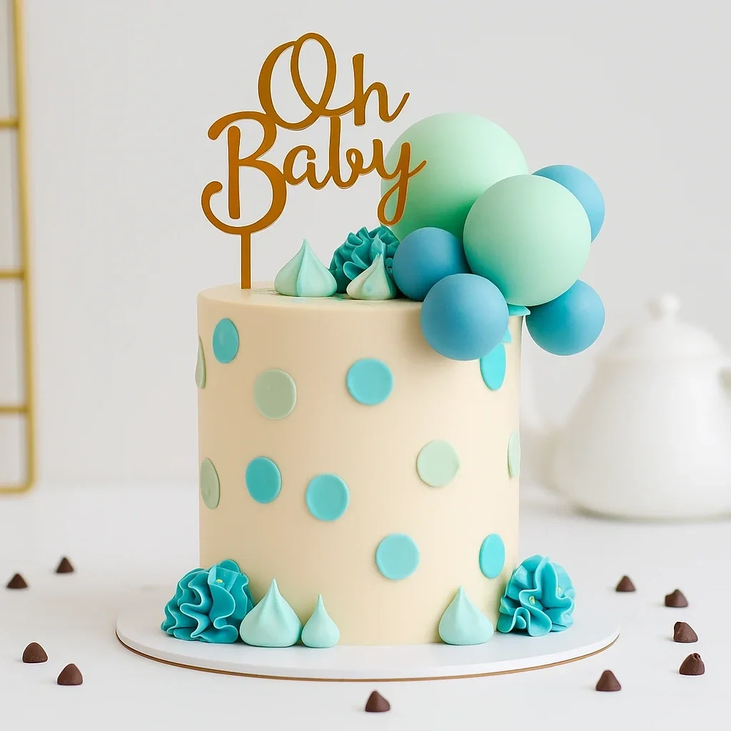 Baby Shower Fondant Cake Delice 