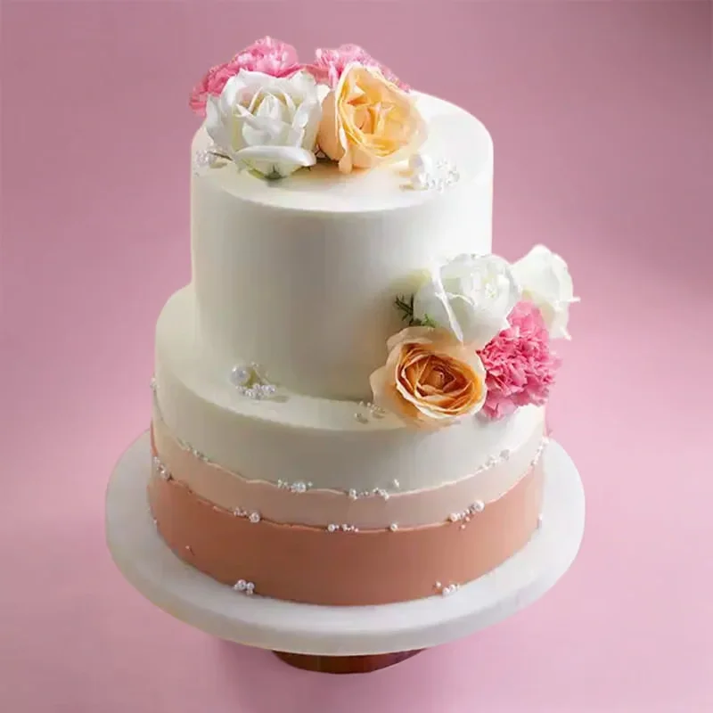Ombre Petals N Pearls Cake Sweet