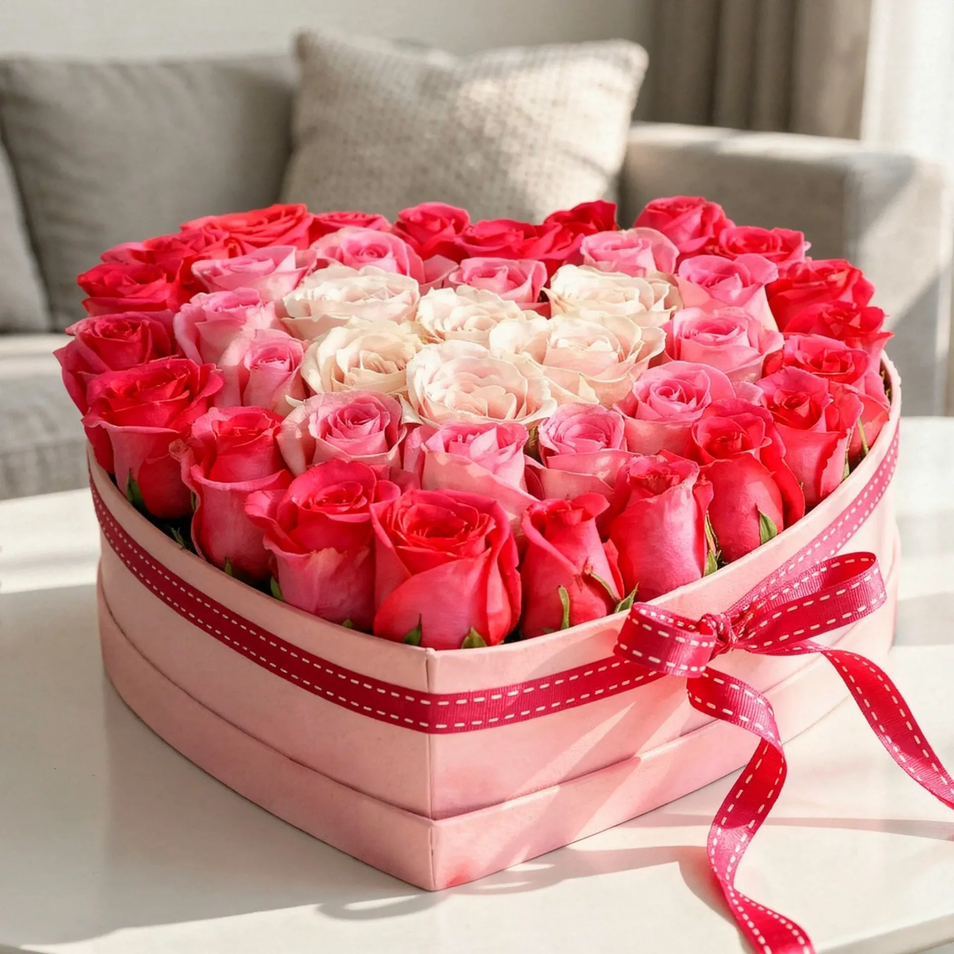 RedPinkWhiteRosesinaHeartShapeBox1770276539137