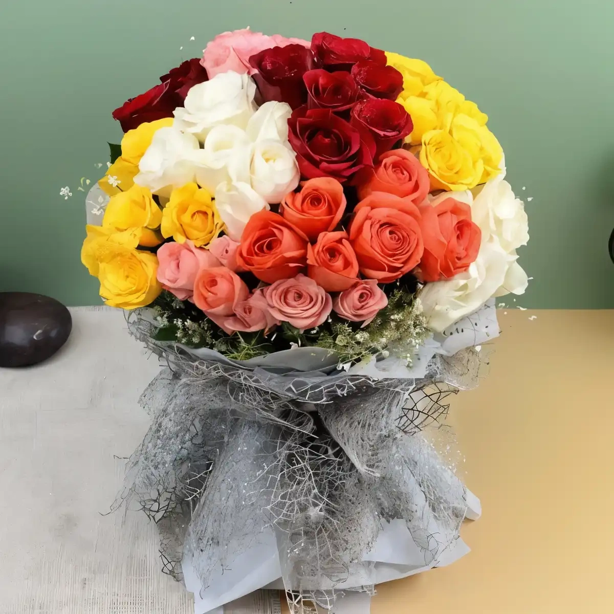 Young Love Colorful Flowers Bouquet