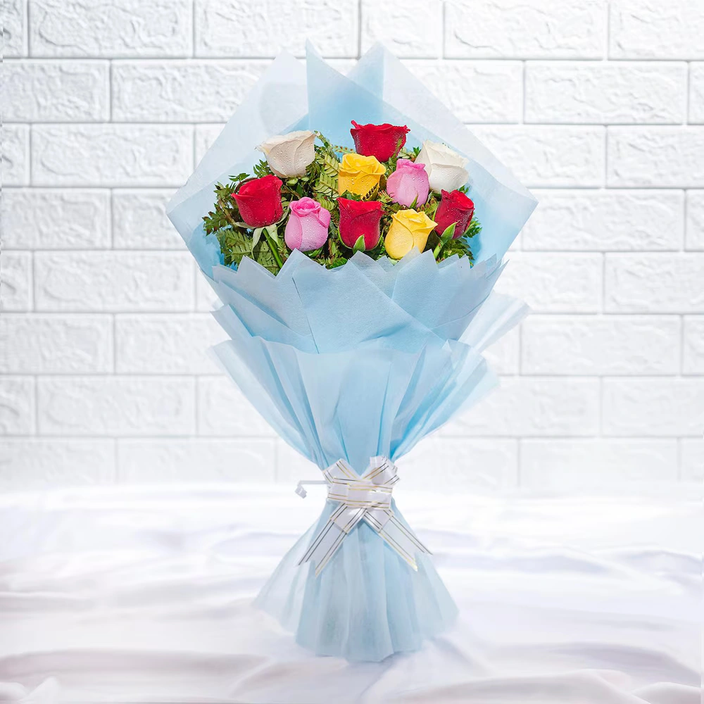 Glittery Love Roses Flowers Bouquet