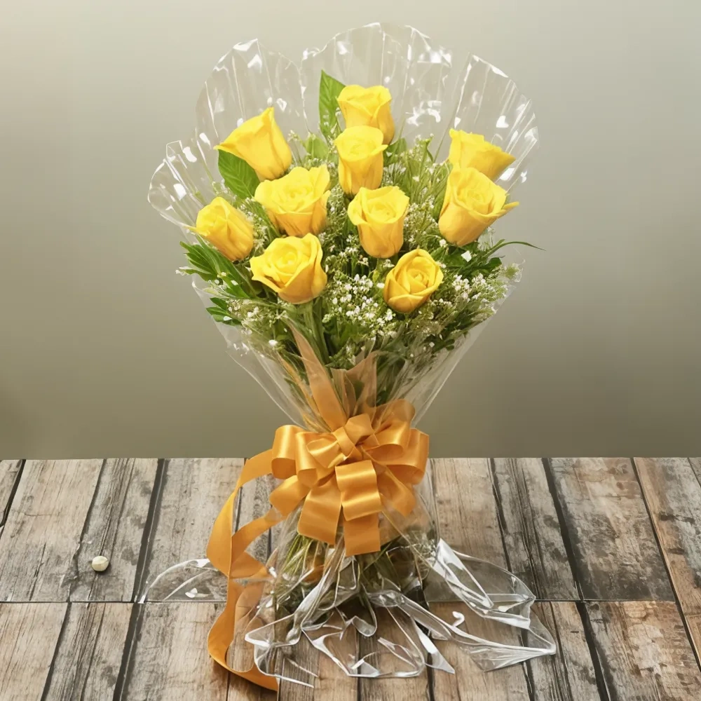 Yellow Rose Flowers Bouquet