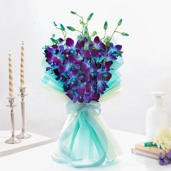 Tranquil Blue Orchid Flowers  Bouquet