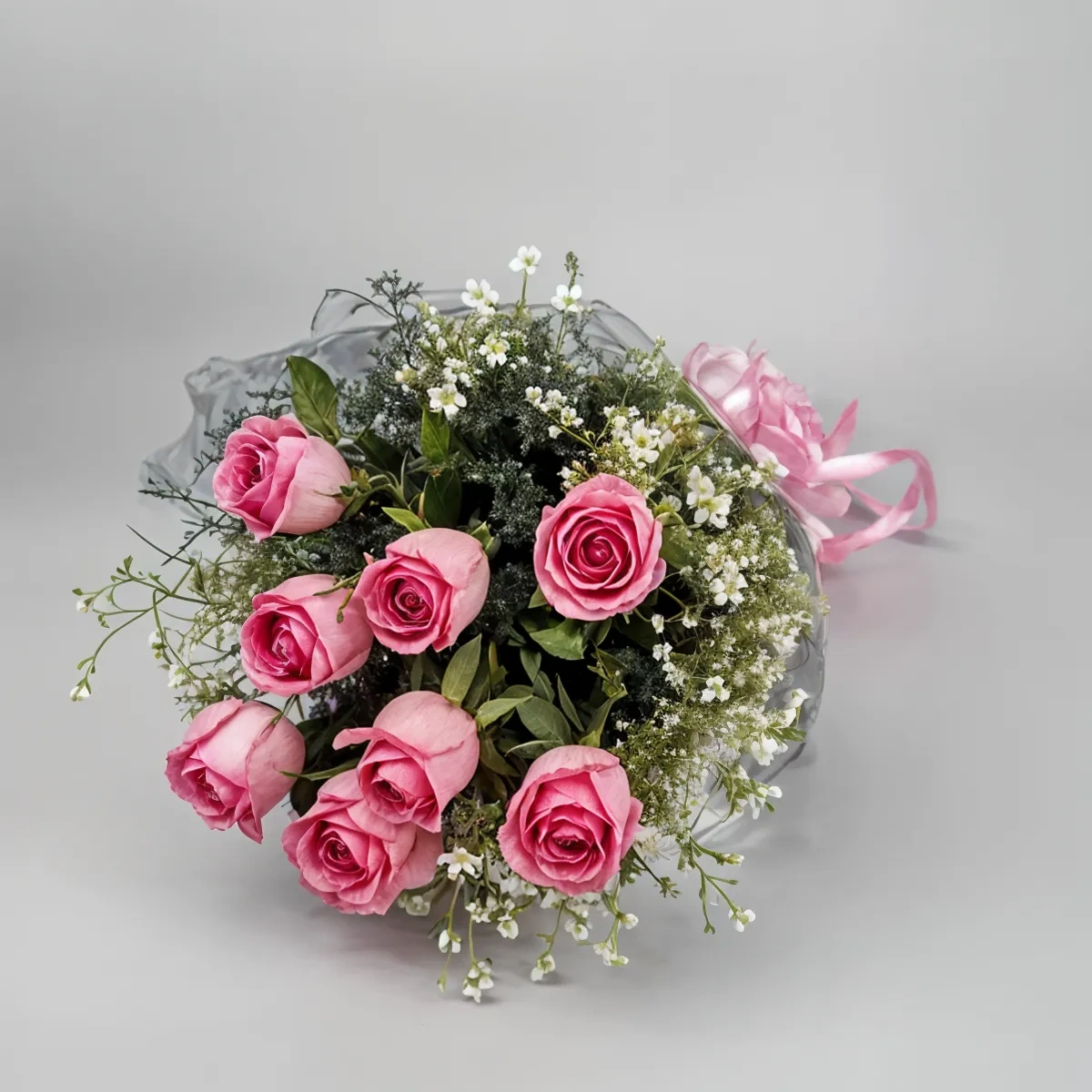Dreamy Pink Rose Flowers  Bunch 