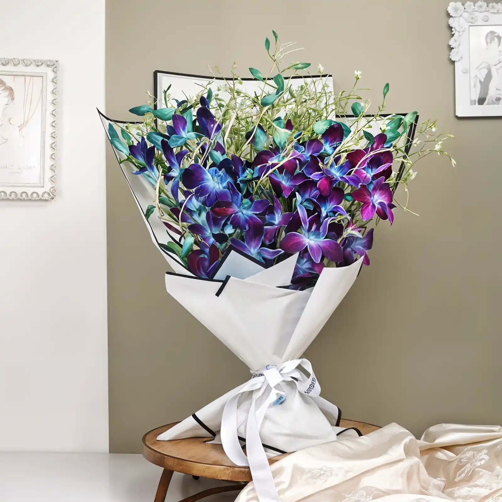 Blue Orchid Flowers  Bouquet