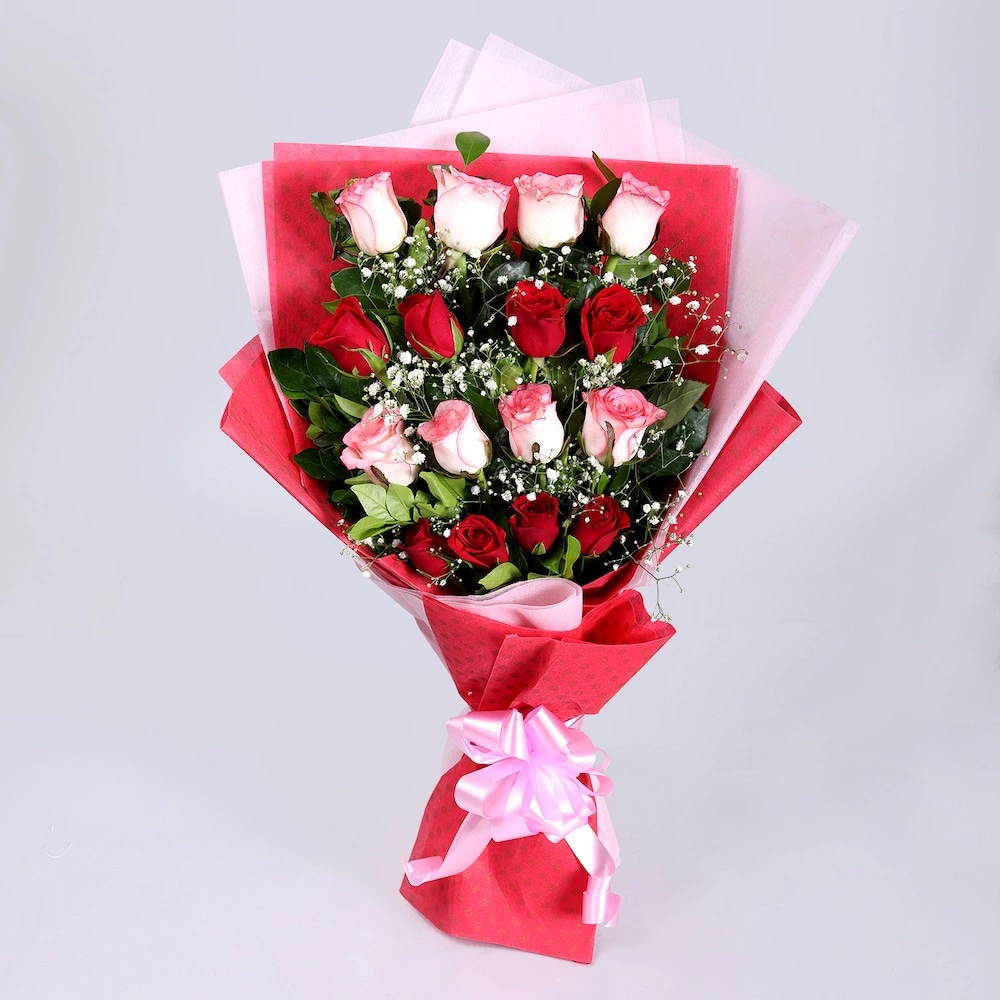 Layered Mix Roses Bouquet Flowers Bouquet 