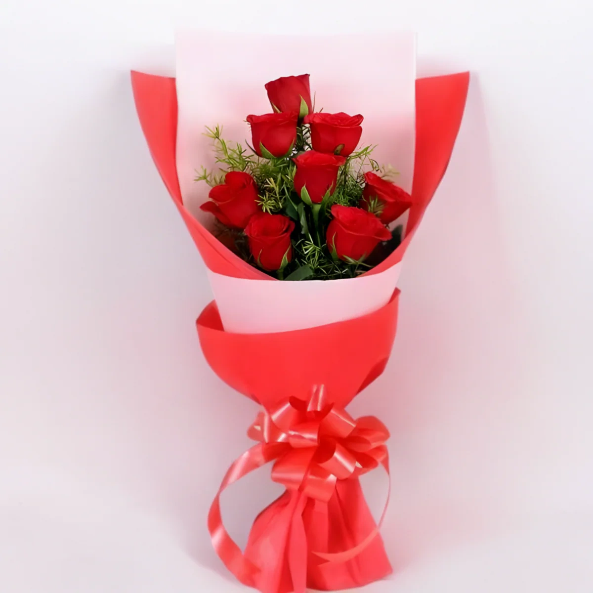 Enchanting Dreams - Red Rose Flowers  Hand Bouquet
