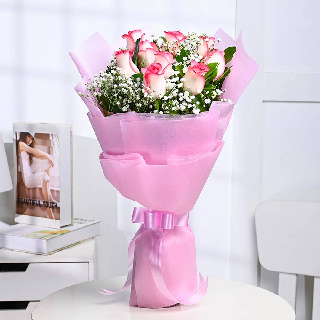 A Forever Promise In Pink Roses Flowers 