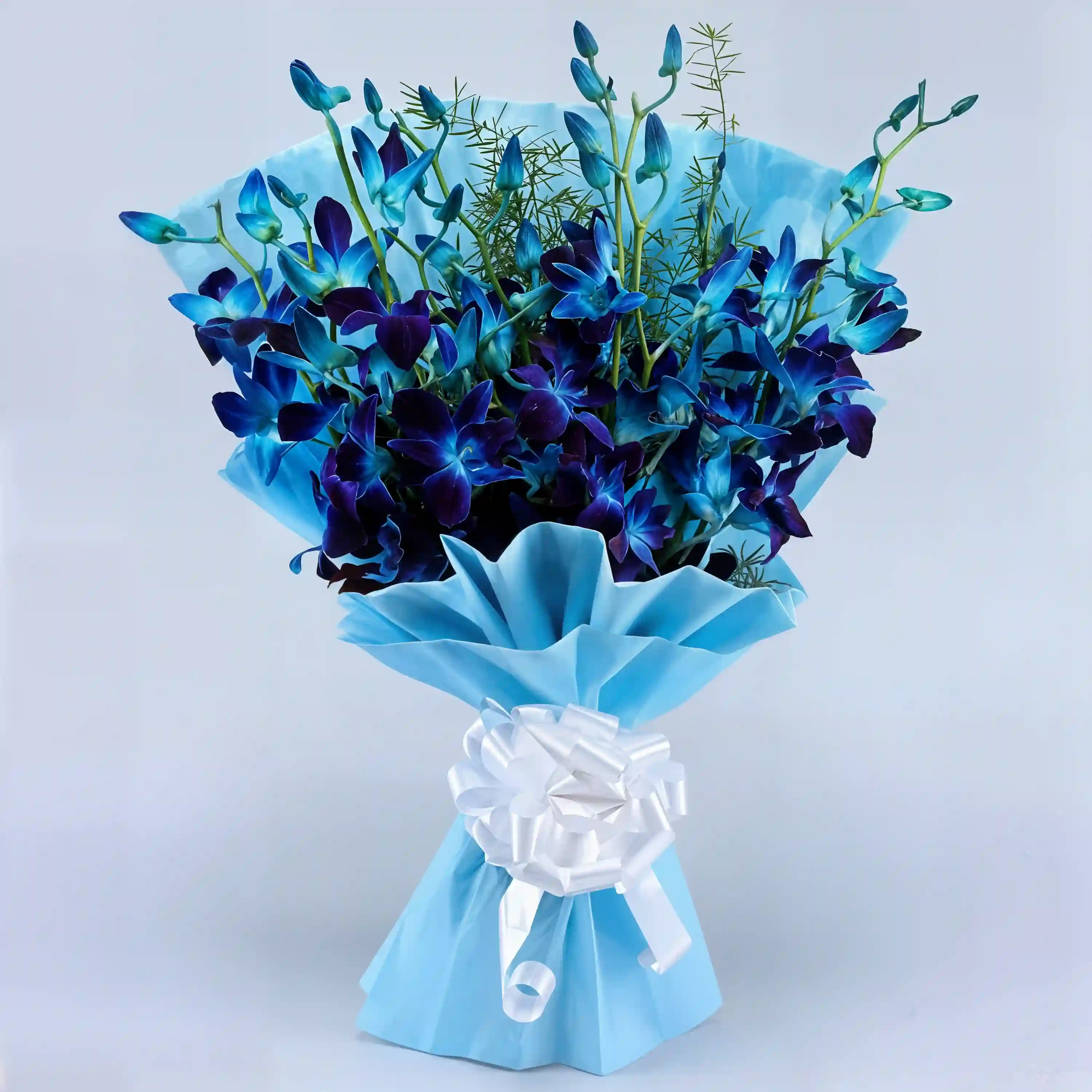 Fresh Blue Orchids Flowers  Bouquet