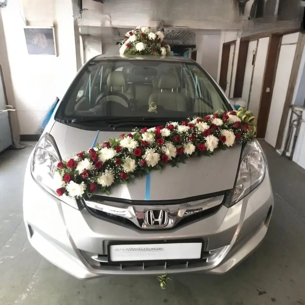 Premium Wedding Car Floral Decor