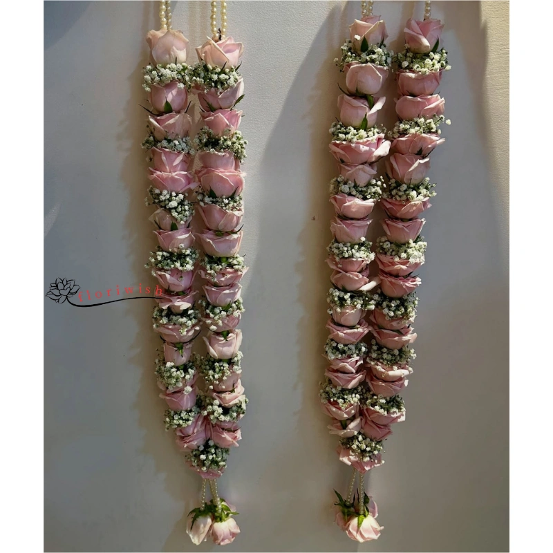 Pink Rose Varmala – Fresh Wedding Garland