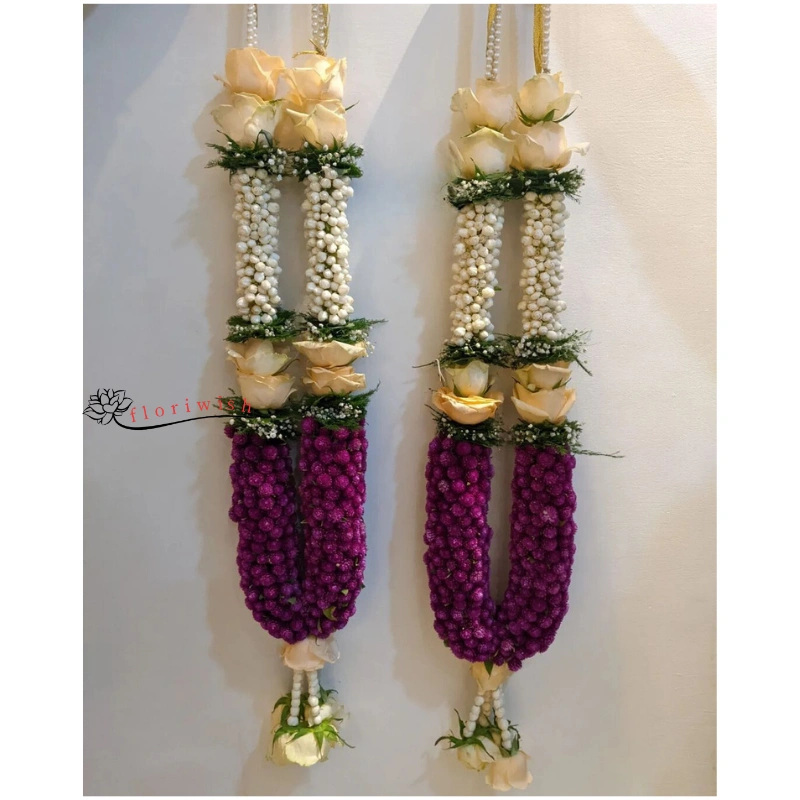 Maroon Flower Varmala