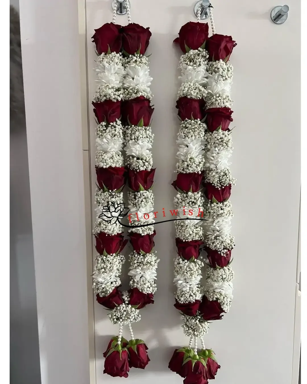Jasmine & Red Rose Garland