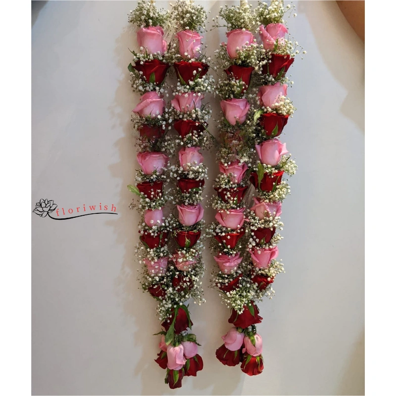 Pink Red Rose Varmala
