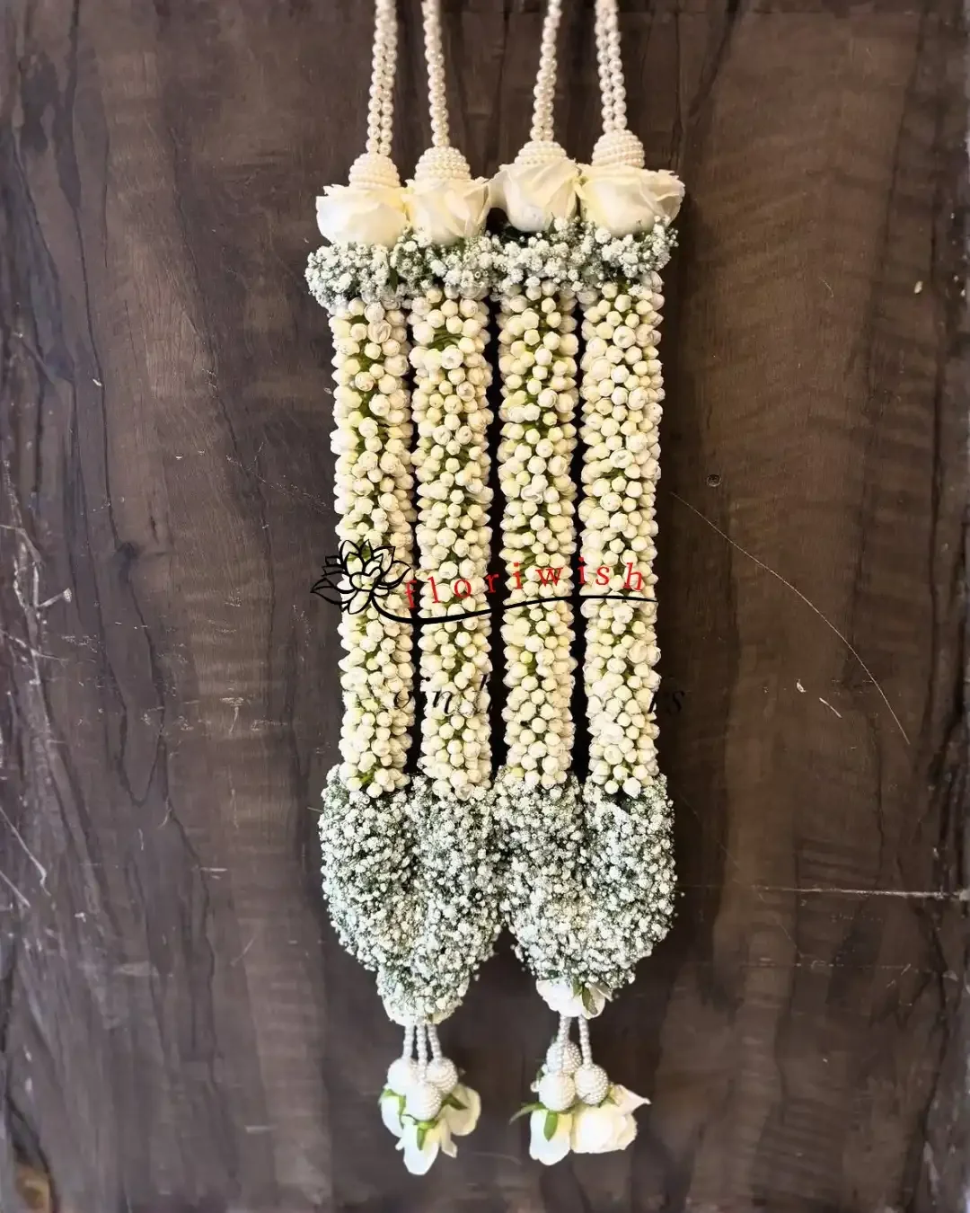 White Rose Mogra Varmala
