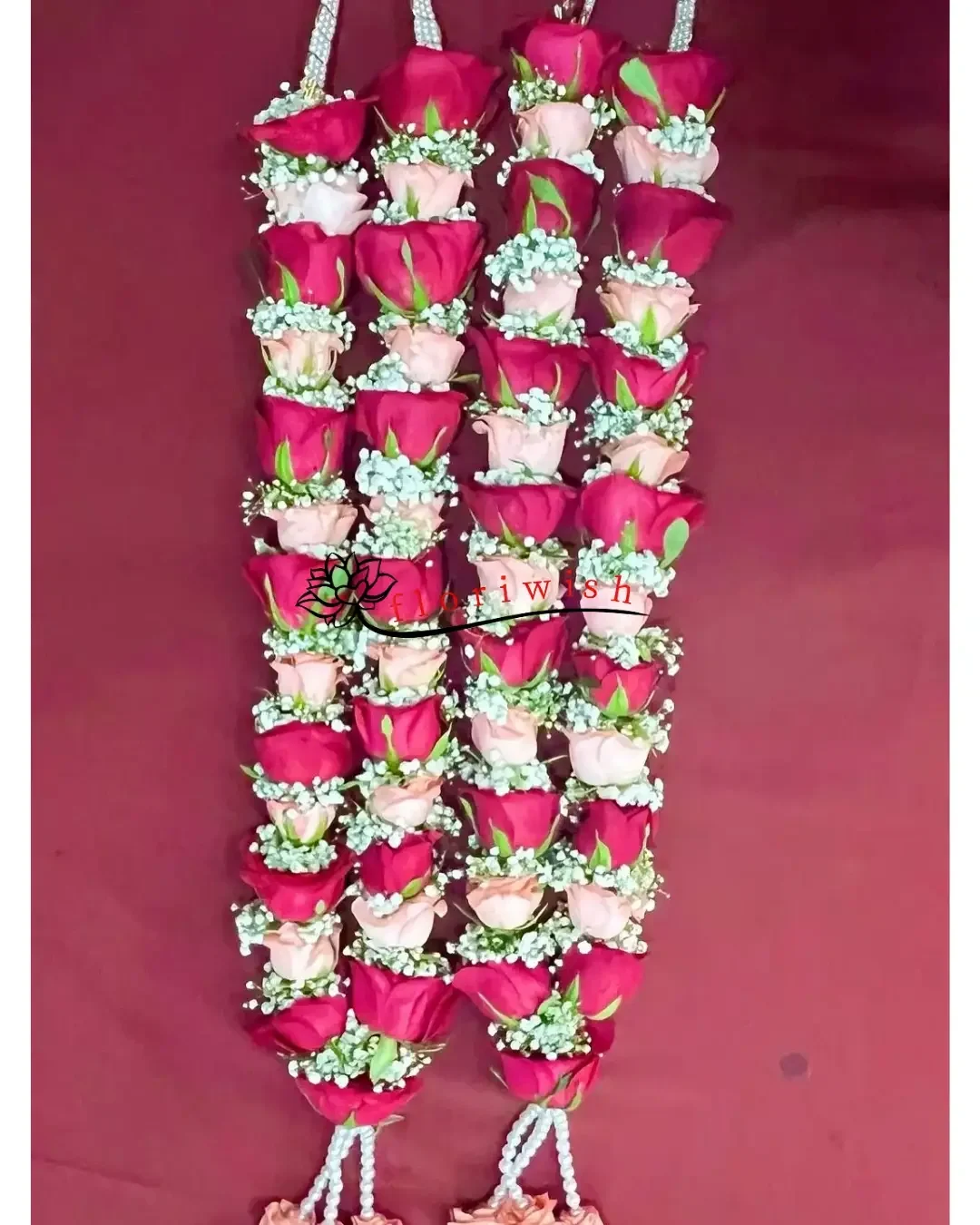 Pink & Red Wedding Jaimala