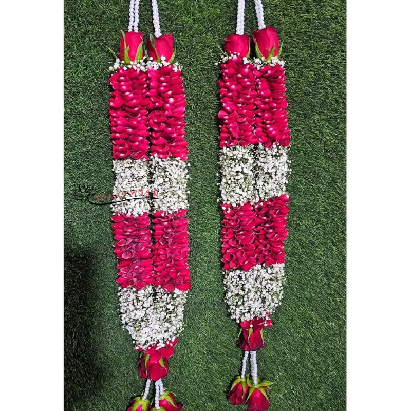 Rose Petal Gypsophila Varmala