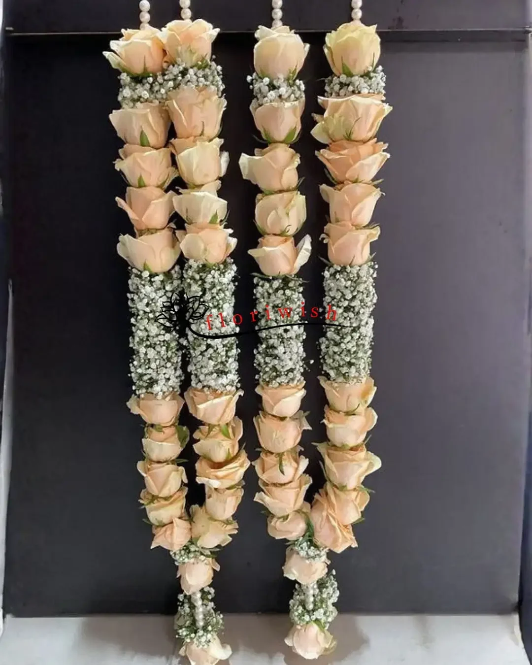 Peach Rose Jaimala