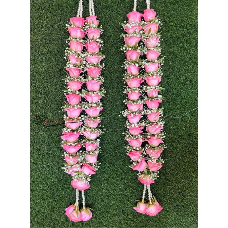 Pink Rose Varmala For Wedding
