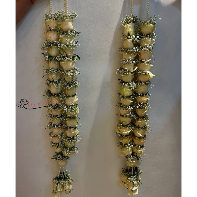 Rose & Jipso Jaimala – Fresh Wedding Garland