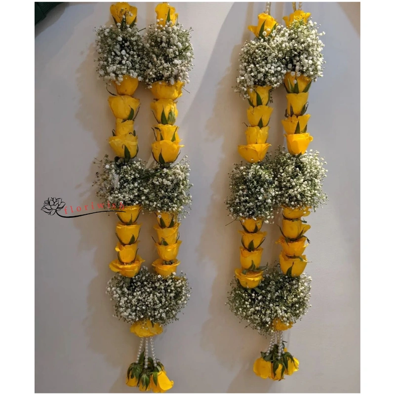 Yellow Rose Varmala – Fresh Wedding Garland