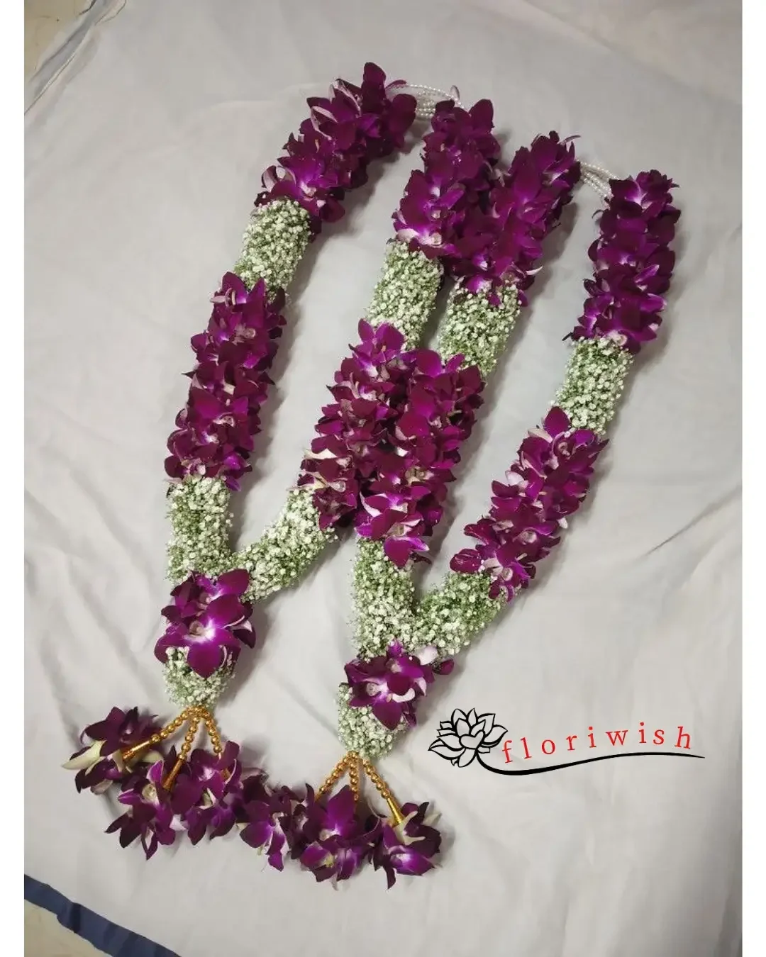 Orchid Baby Breath Jaimala