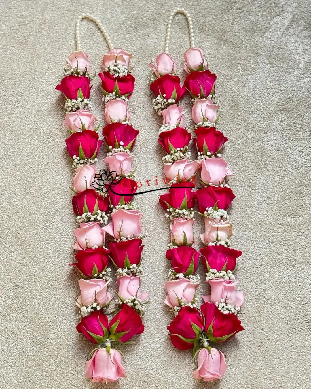 Pink Red Roese Varmala