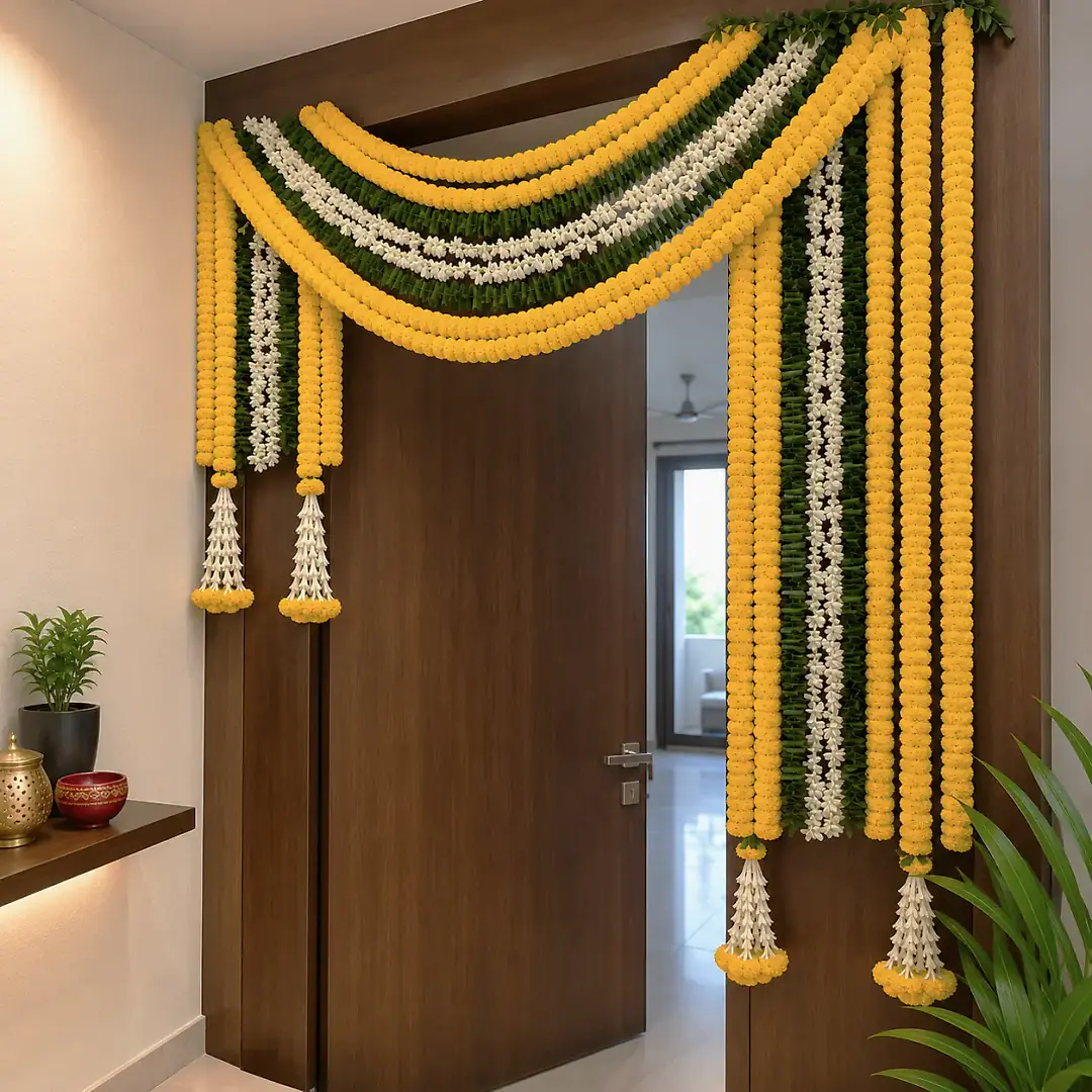 Front Door Decoration with Flowers Set
