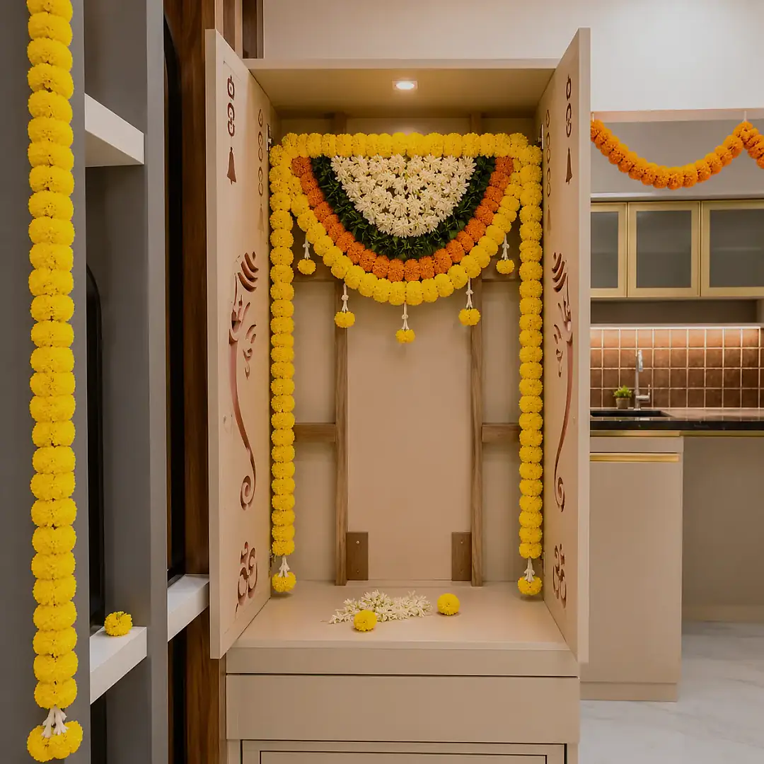 Indian Style Housewarming Floral Decor Setup