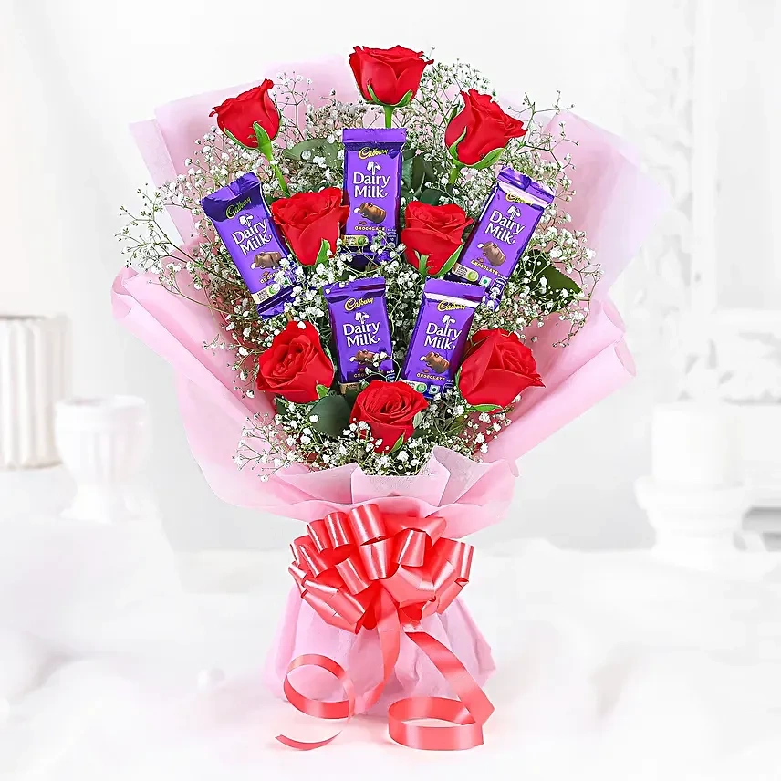redrosesbouquetdairymilkchocolates1 2