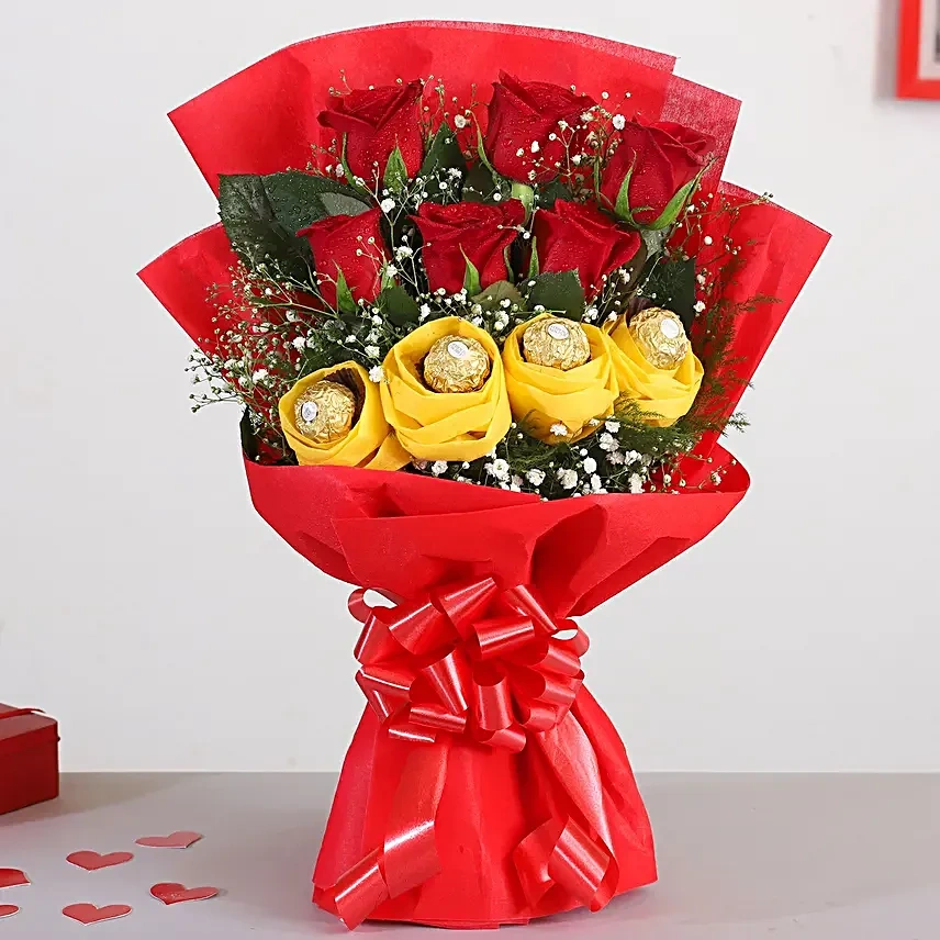 redrosesbouquetferrerorocherchocolates1 1