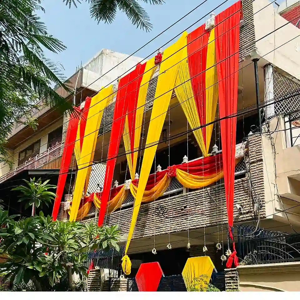 Red Yellow House Decoration at Home